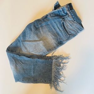 3x1 Fringed Trim Jeans, Size 25